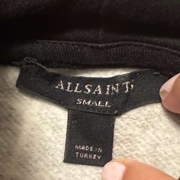 All Saints Black Graphic hoodie sweatshirt - small - Picture 8 of 8